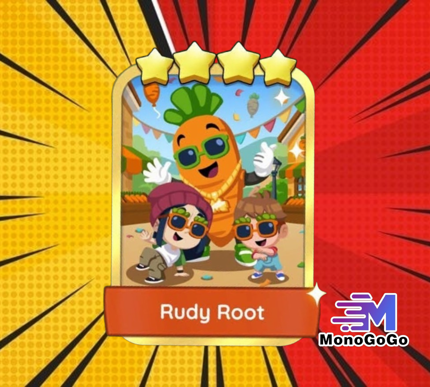 Rudy Root - Set 14-8 - Monopoly Go 4 Star Gold Sticker