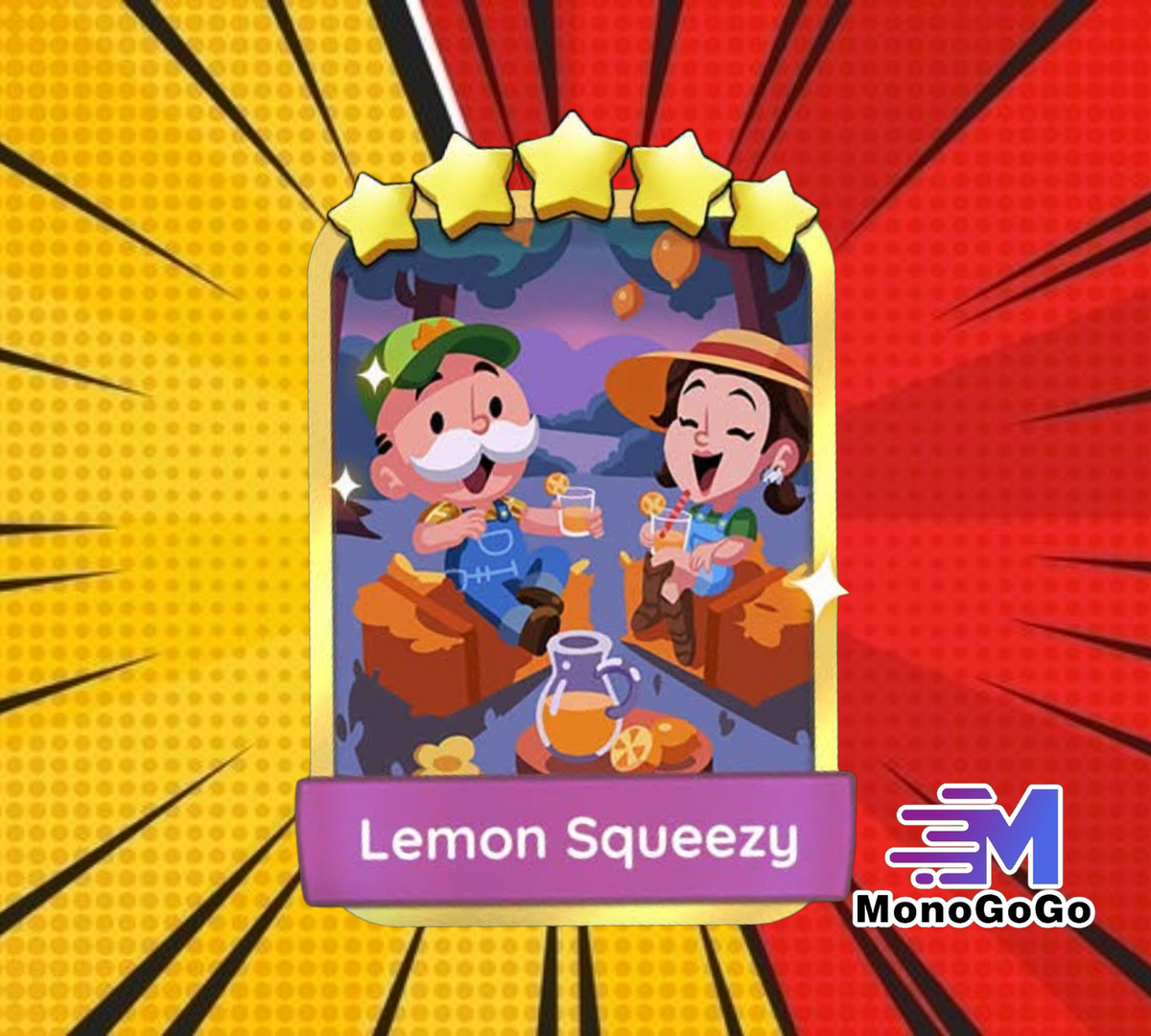 Lemon Squeezy - Set 18-8 - Monopoly Go 5 Star Gold Sticker