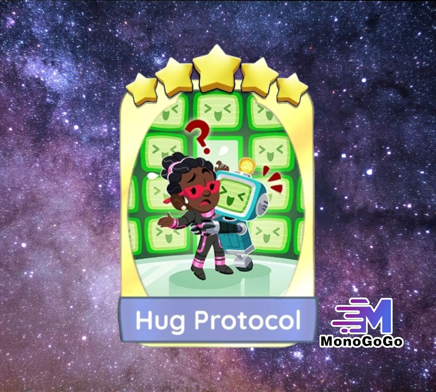 Hug Protocol - Monopoly Go 5 Star Gold Sticker