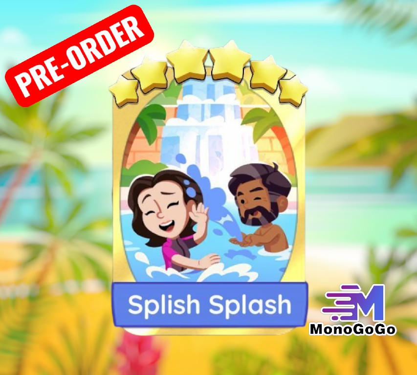 Splish Splash - Monopoly Go 6 Star Gold Sticker