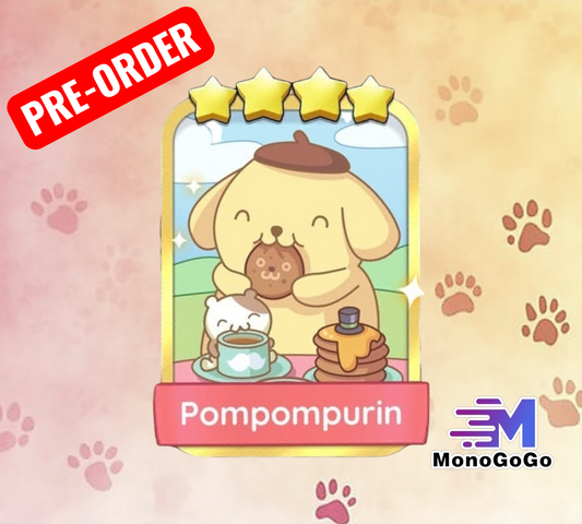 Pompompurin - Set 20-6 - Monopoly Go 4 Star Gold Sticker