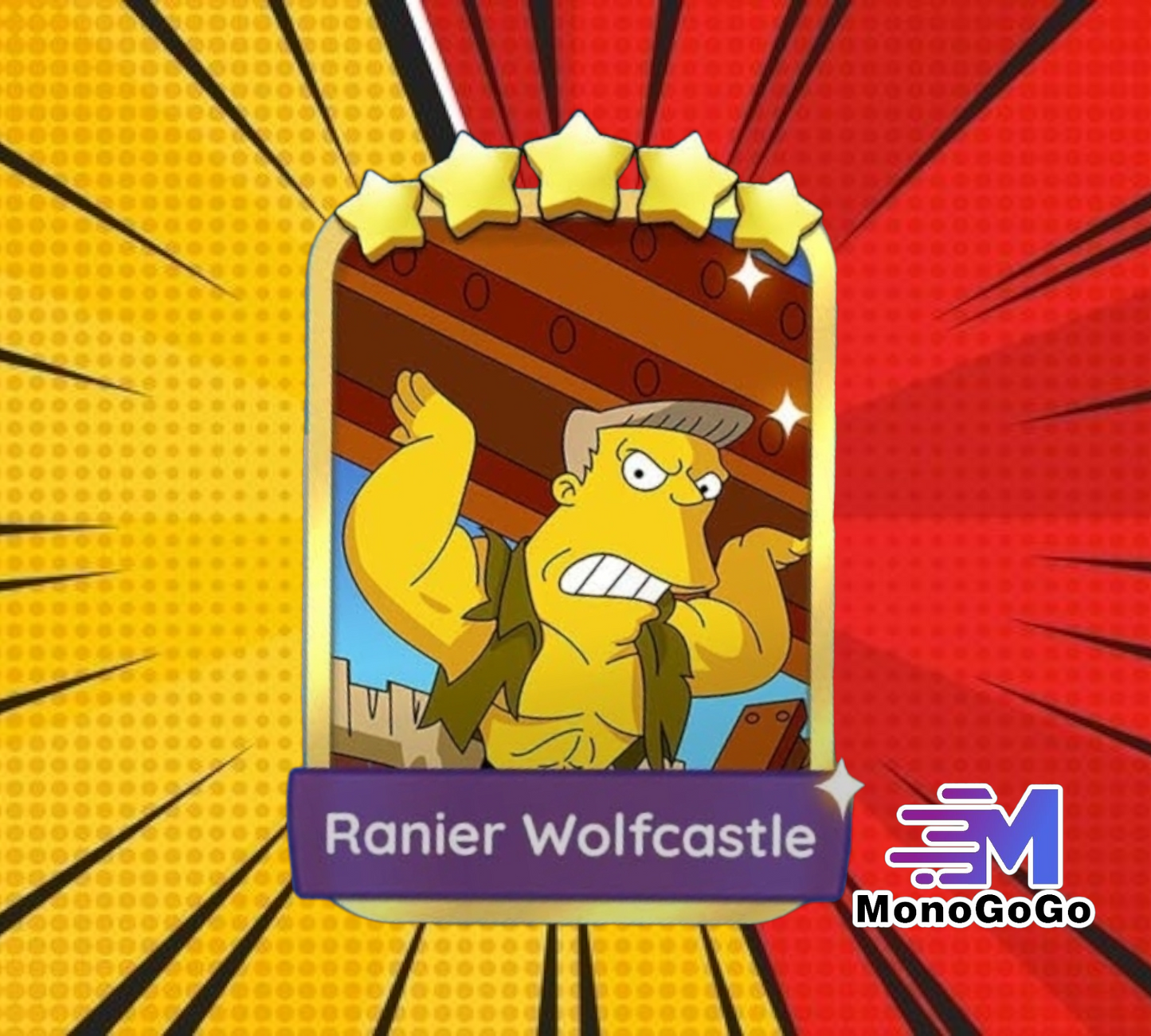 Ranier Wolfcastle - Set 20-7 - Monopoly Go 5 Star Gold Sticker