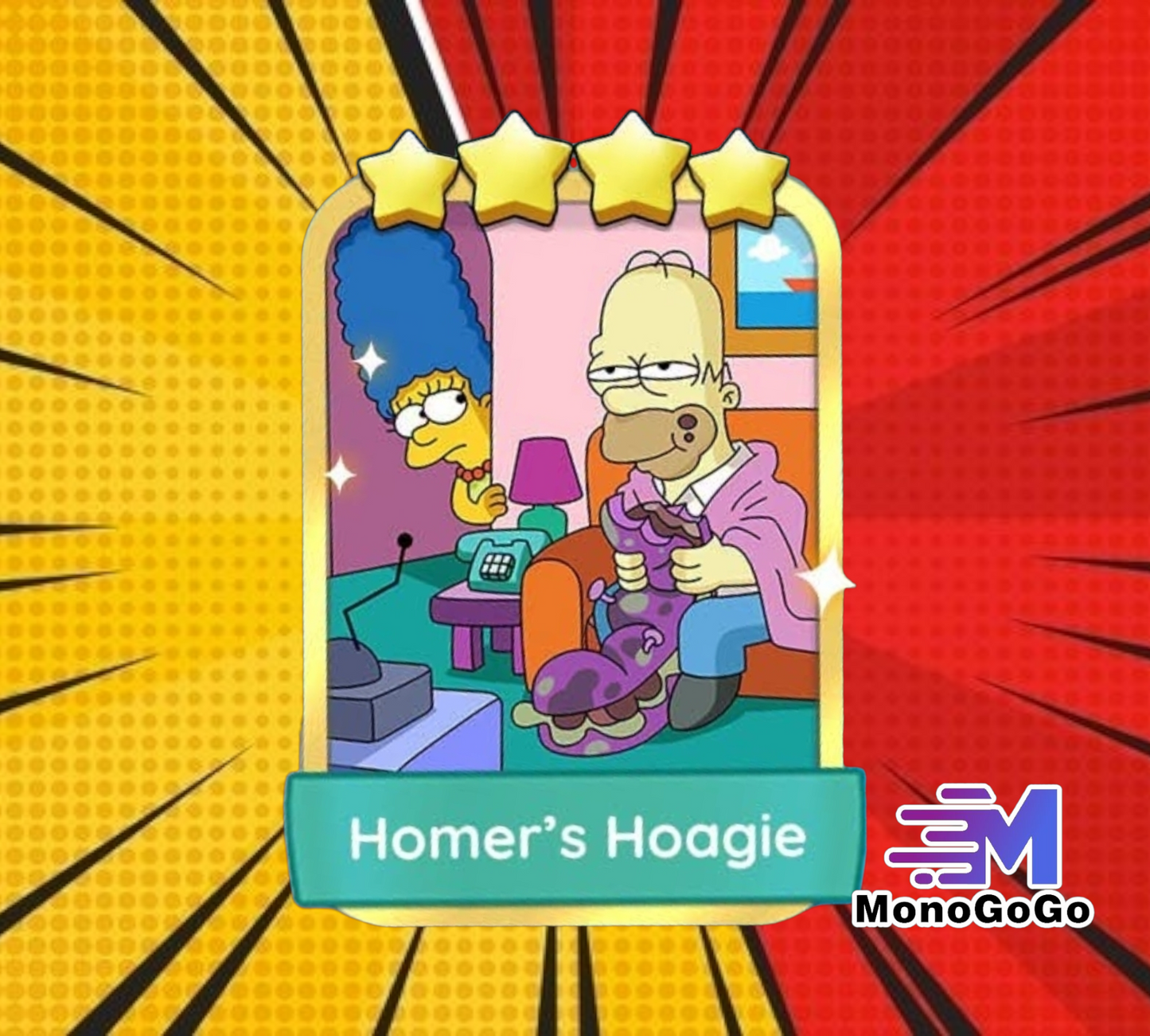 Homer's Hoagie - Set 21-2 - Monopoly Go 4 Star Gold Sticker