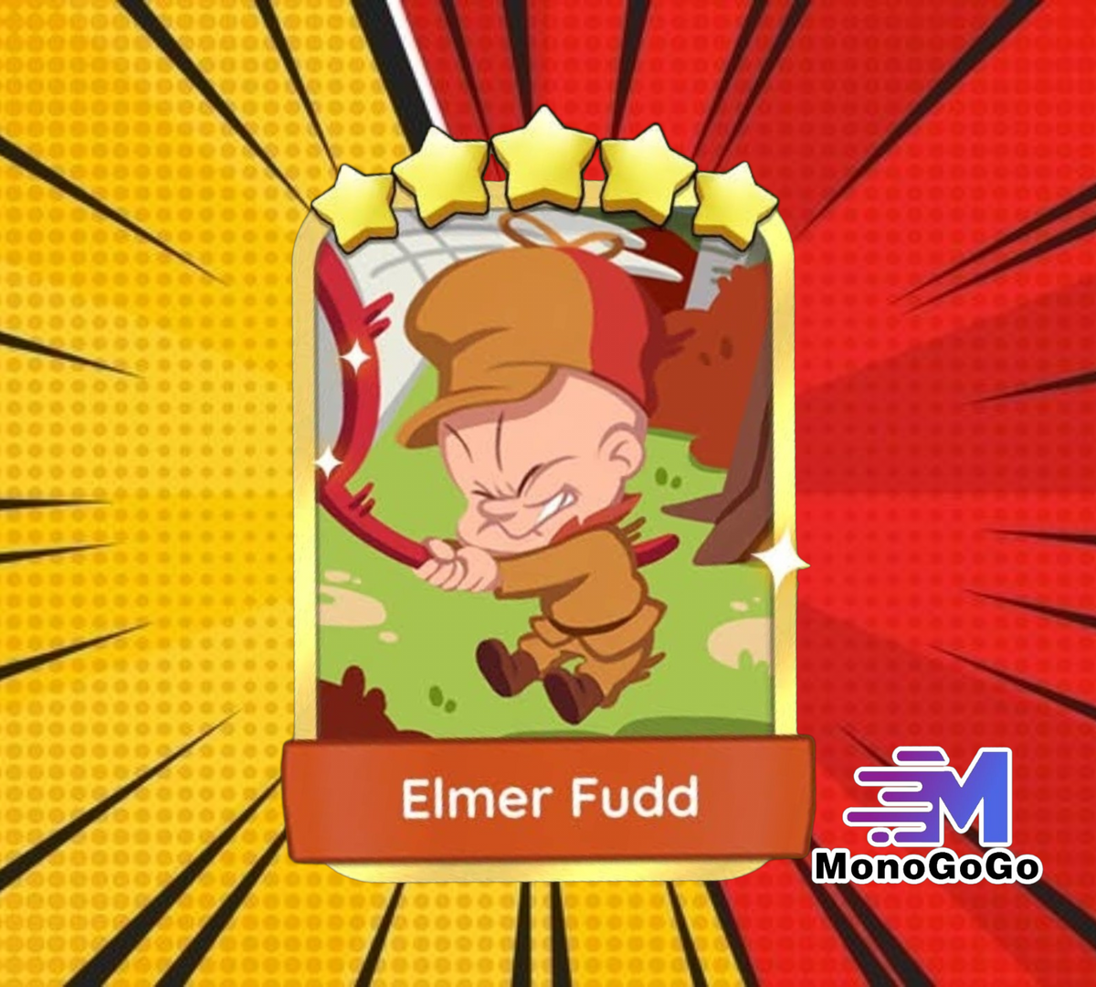 Elmer Fudd - Set 21-8 - Monopoly Go 5 Star Gold Sticker
