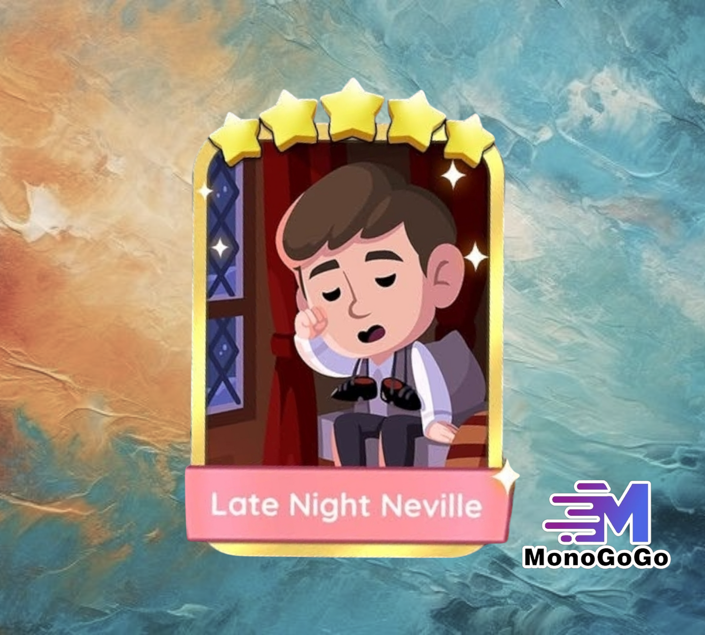 Late Night Neville - Set 22-8 - Monopoly Go 5 Star Gold Sticker
