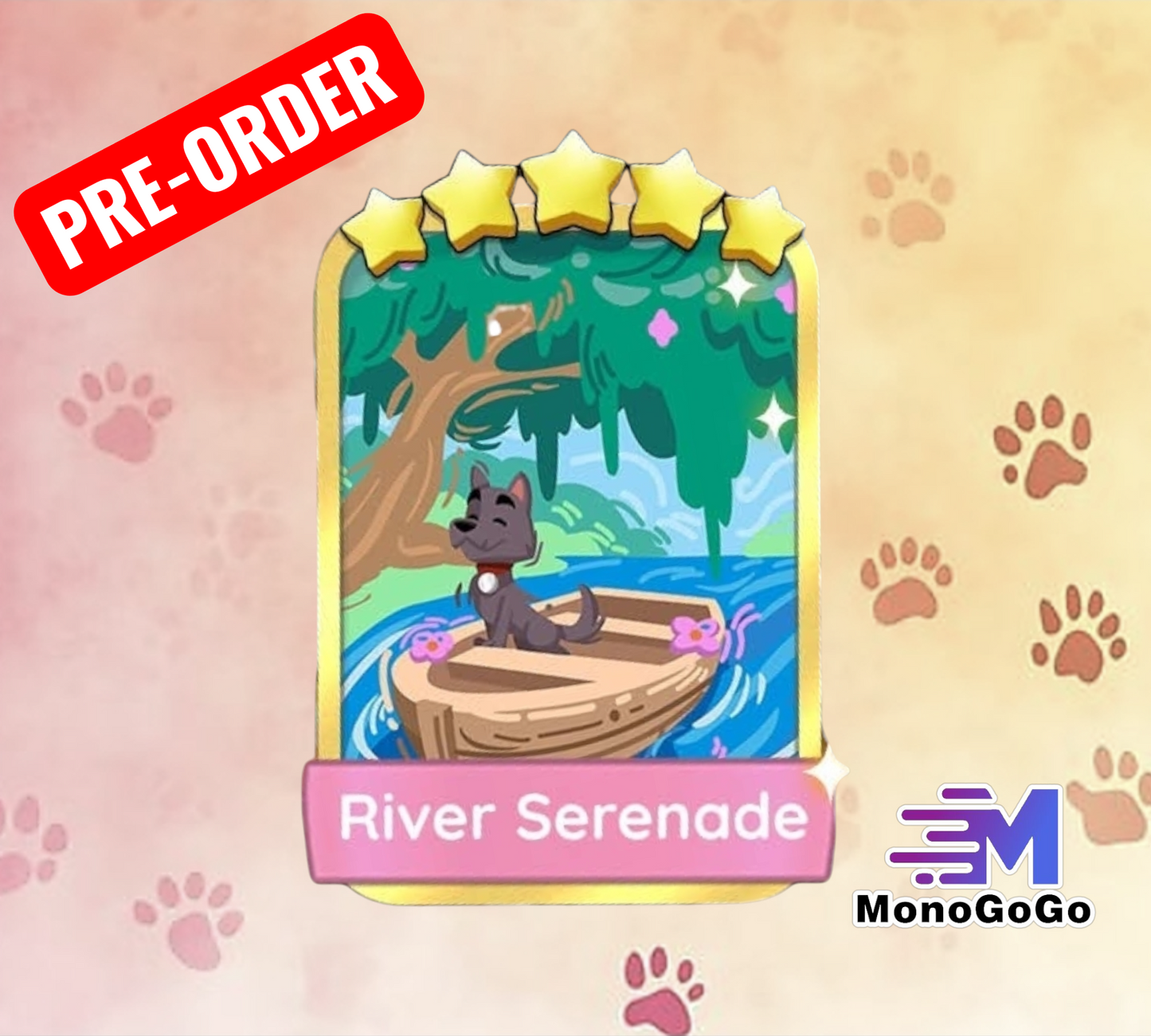 River Serenade - Set 22-8 - Monopoly Go 5 Star Gold Sticker