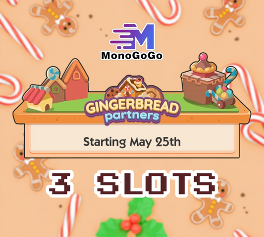 3 SLOTS For Gingerbread Partners Event - Monopoly Go