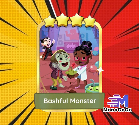 Bashful Monster - Set 13-9 - Monopoly Go 4 Star Gold Sticker