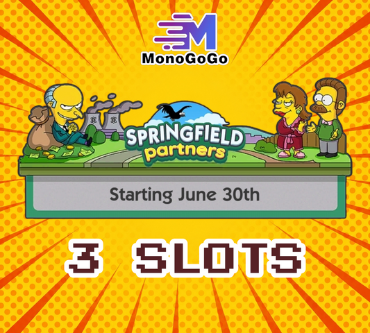 3 SLOTS For Springfield Partners Event - Monopoly Go