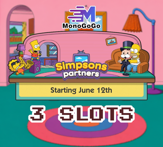 3 SLOTS For Simpsons Partners Event - Monopoly Go