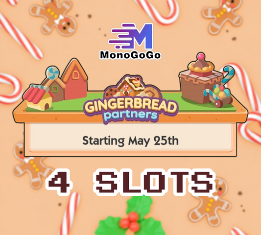 4 SLOTS For Gingerbread Partners Event - Monopoly Go