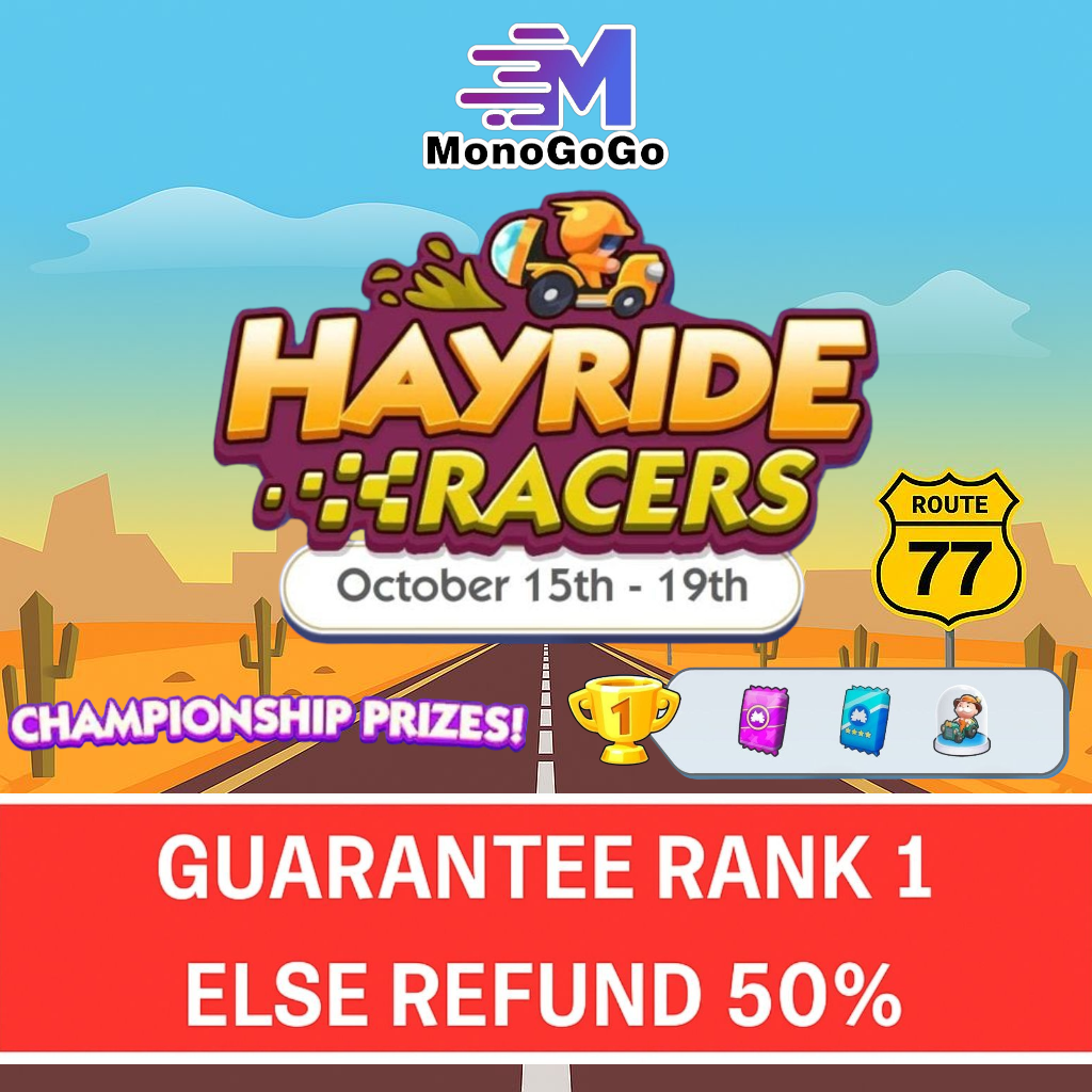 Hayride Racers Event (GUARANTEED for RANK 1 else REFUND 50%)