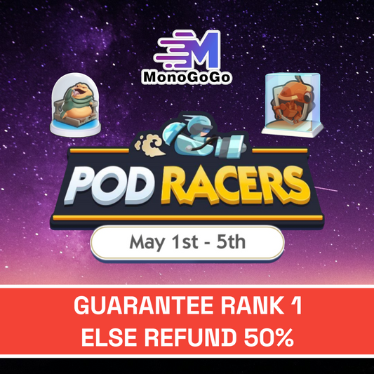 Pod Racers Event (GUARANTEED for RANK 1 else REFUND 50%)