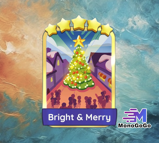 Bright & Merry - Monopoly Go 5 Star Gold Sticker