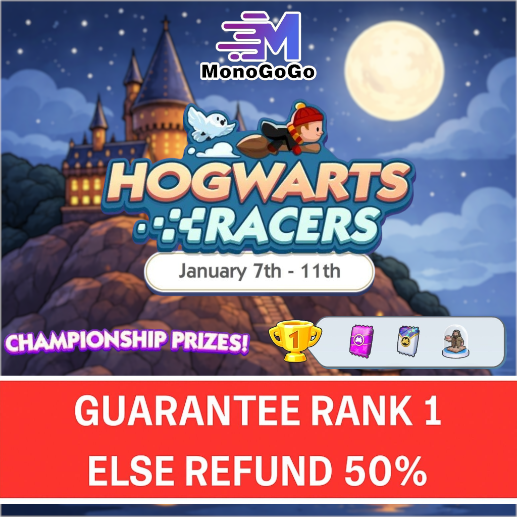 Hogwarts Racers (GUARANTEED for RANK 1 else REFUND 50%)