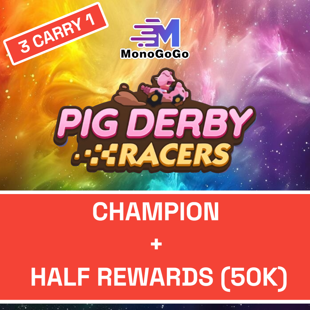 Pig Derby Racers (HALF REWARDS + GUARANTEED for RANK 1 else REFUND)