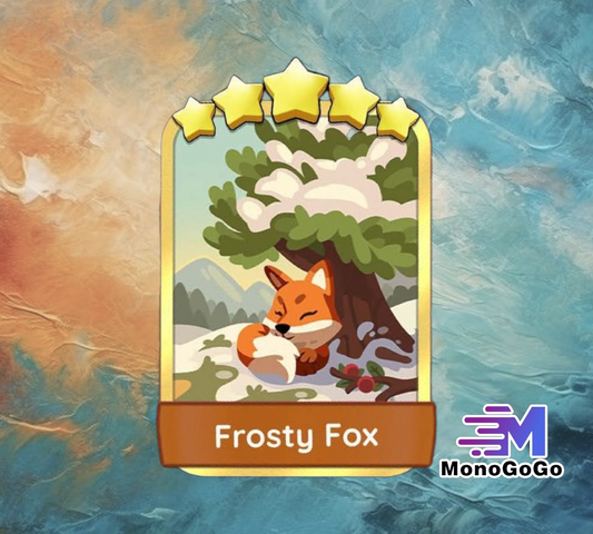 Frosty Fox - Monopoly Go 5 Star Gold Sticker