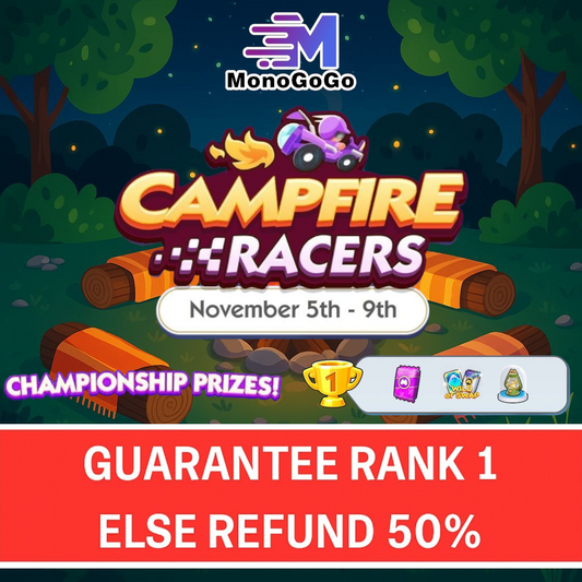 Campfire Racers Event (GUARANTEED for RANK 1 else REFUND 50%)