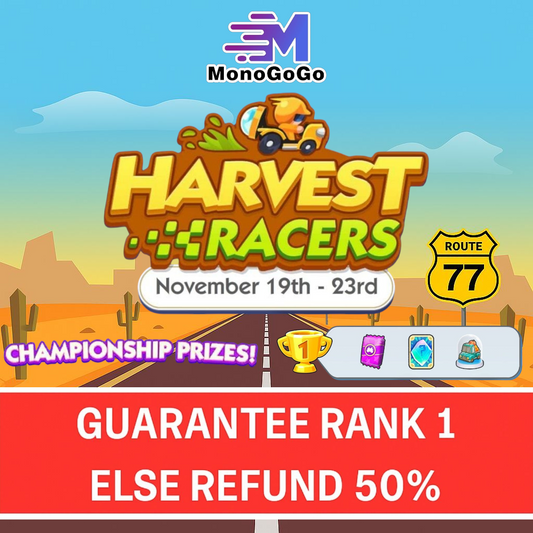 Harvest Racers (GUARANTEED for RANK 1 else REFUND 50%)